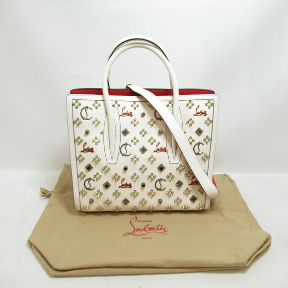 Christian Louboutin Handbag Leather White Bag - Picture 6 of 8
